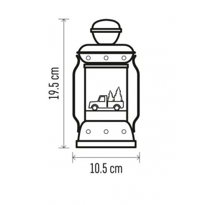 Lampion śnieżny 3 LED 11x20cm 3x AA ciepła biel IP20 timer EMOS (DCLW07)